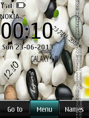 S3 Pebbles Galaxy Digital tema screenshot