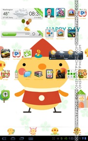 Cute Chicken es el tema de pantalla