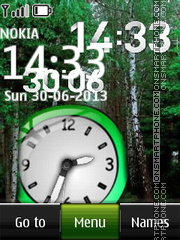 Forest Dual Clock theme screenshot