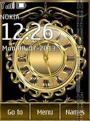 Golden clock tema screenshot