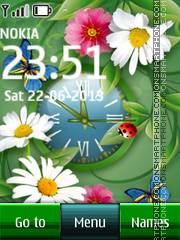 Green Nature Clock es el tema de pantalla