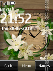 Lilium candidum dual clock es el tema de pantalla