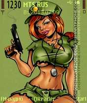 Скриншот темы Army Girl