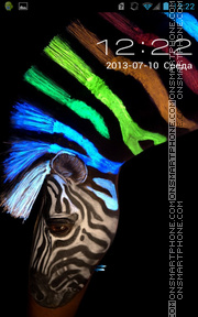 Colorful Zebra tema screenshot