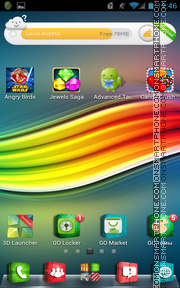 Android Theme 3d Icons tema screenshot