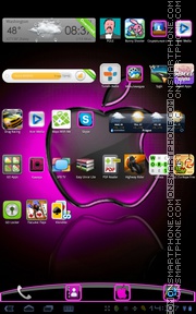 Pink Apple 01 tema screenshot