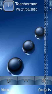 3D Balls Blue tema screenshot