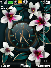 White Flowers tema screenshot