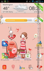 Miss You Girl theme screenshot