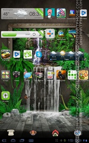 Theme 3D Waterfall es el tema de pantalla