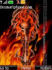 Flamed Skull 01 tema screenshot