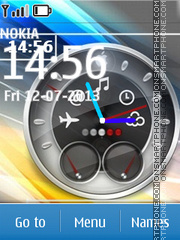 Digital Speed Clock theme screenshot