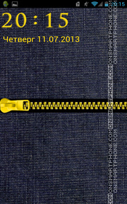 Blue Jean Zipper Theme-Screenshot