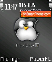 Think Linux es el tema de pantalla