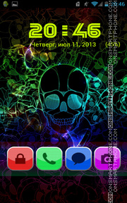 Retro Skull tema screenshot