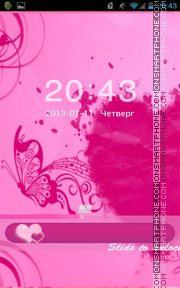 Pink Heart 10 tema screenshot