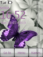 Purple Butterfly 02 tema screenshot