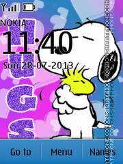 Snoopy Hugs tema screenshot