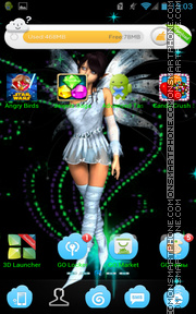 Blue Fairy Dust tema screenshot