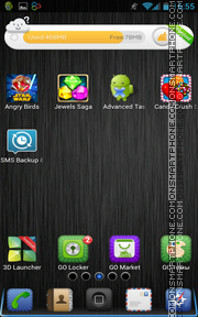 Capture d'écran iPhone Darksteel thème