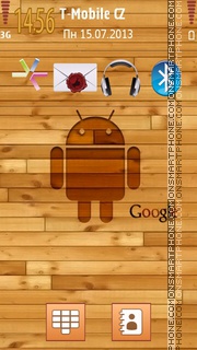 Android Wooden tema screenshot