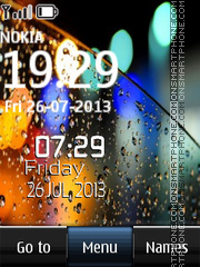 Bookeh Digital Clock tema screenshot