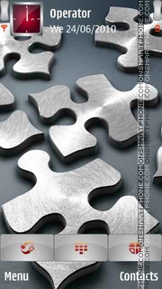 3D Silver Puzzle theme screenshot