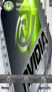 Capture d'écran 3D Nvidia Logo thème