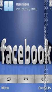 Facebook 3D Logo tema screenshot