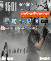 Capture d'écran Resident Evil 06 thème
