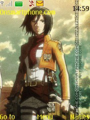 Скриншот темы Mikasa Ackerman