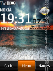 Скриншот темы Sunset Live Clock