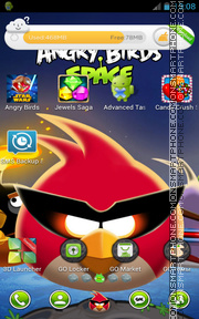 Angry Birds Space 01 tema screenshot