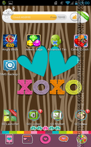 Color Me XOXO tema screenshot