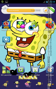 SpongeBob SquarePants for Android tema screenshot