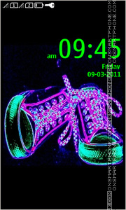 Stylish Neon Sneakers theme screenshot