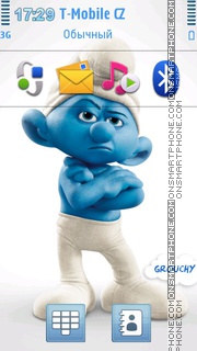 Скриншот темы Grouchy The Smurfs 2