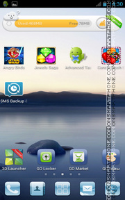 Blue iOSish tema screenshot