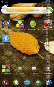 HD Leaves 01 tema screenshot