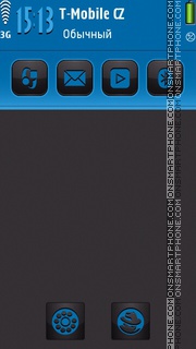 Blue Neon S60v5 01 tema screenshot