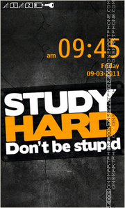 Study Hard es el tema de pantalla