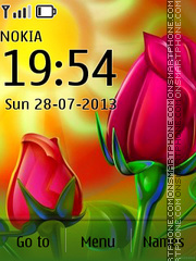 Summer Flower Day tema screenshot