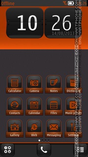 Capture d'écran Orange Neon thème