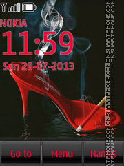 Red Glamour Shoes tema screenshot