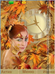 The lady autumn Theme-Screenshot