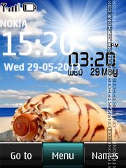 Shell Digital Clock tema screenshot