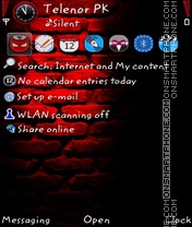 Скриншот темы Red wall