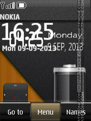Скриншот темы Battery Dual Clock 01