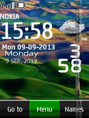 Landscape Yard Live Clock tema screenshot