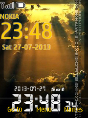 Sunset Clock 04 tema screenshot